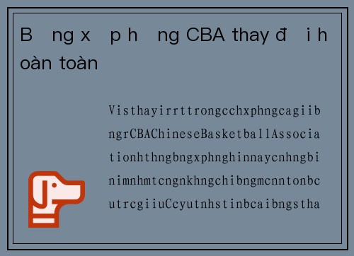 Bảng xếp hạng CBA thay đổi hoàn toàn