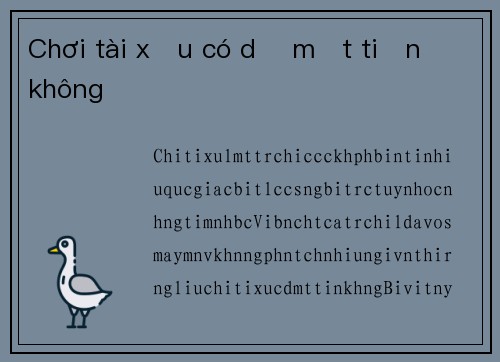 Chơi tài xỉu có dễ mất tiền không