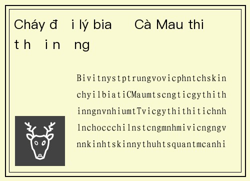 Cháy đại lý bia ở Cà Mau thiệt hại nặng